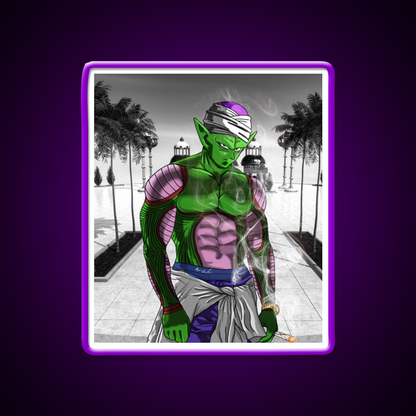 Dragon Ball Z Piccolo Hemp Inspired Green Leaf Led Neon Sign Rgb Color