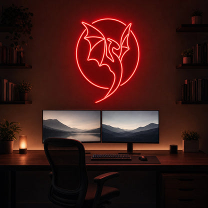 Dragon LED Neon Sign Home Bar Wall Decoration real lifestyle scene