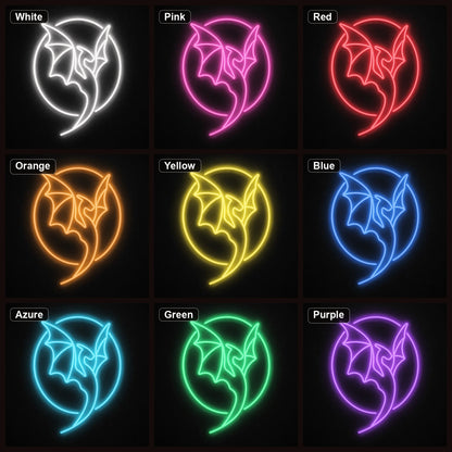 Dragon LED Neon Sign Home Bar Wall Decoration color grid