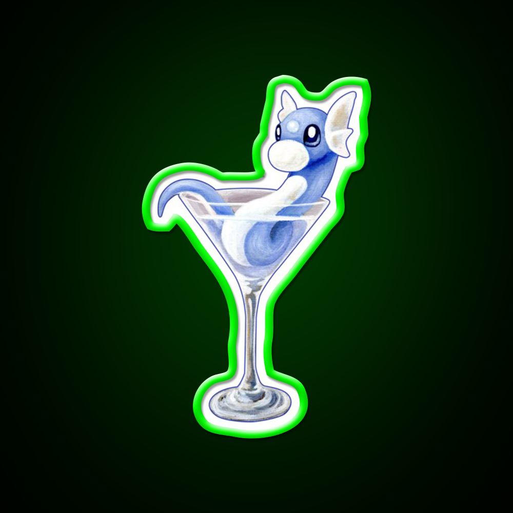 Dragon Martini Cocktail Bar Decor Led Neon Sign Rgb Color