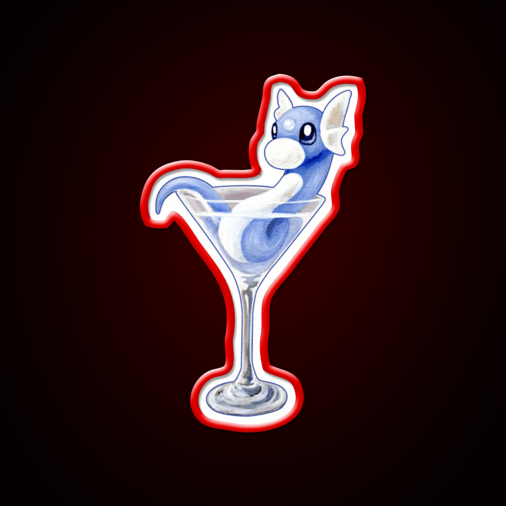 Dragon Martini Cocktail Bar Decor Led Neon Sign Rgb Color - Shineneon