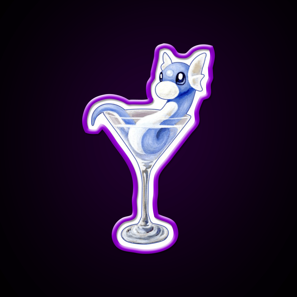 Dragon Martini Cocktail Bar Decor Led Neon Sign Rgb Color - Shineneon