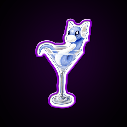 Dragon Martini Cocktail Bar Decor Led Neon Sign Rgb Color - Shineneon