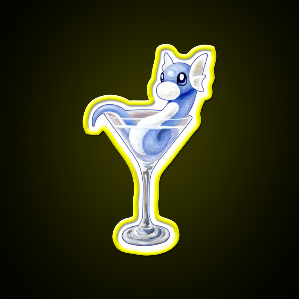 Dragon Martini Cocktail Bar Decor Led Neon Sign Rgb Color