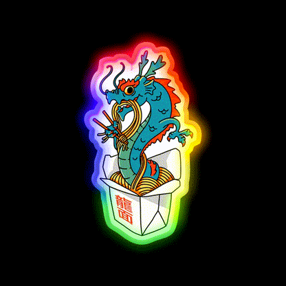 Dragon Noodles Led Neon Sign Chinese Food Rgb Color
