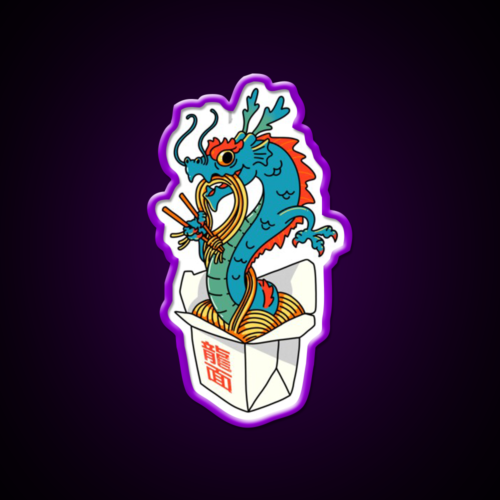 Dragon Noodles Led Neon Sign Chinese Food Rgb Color