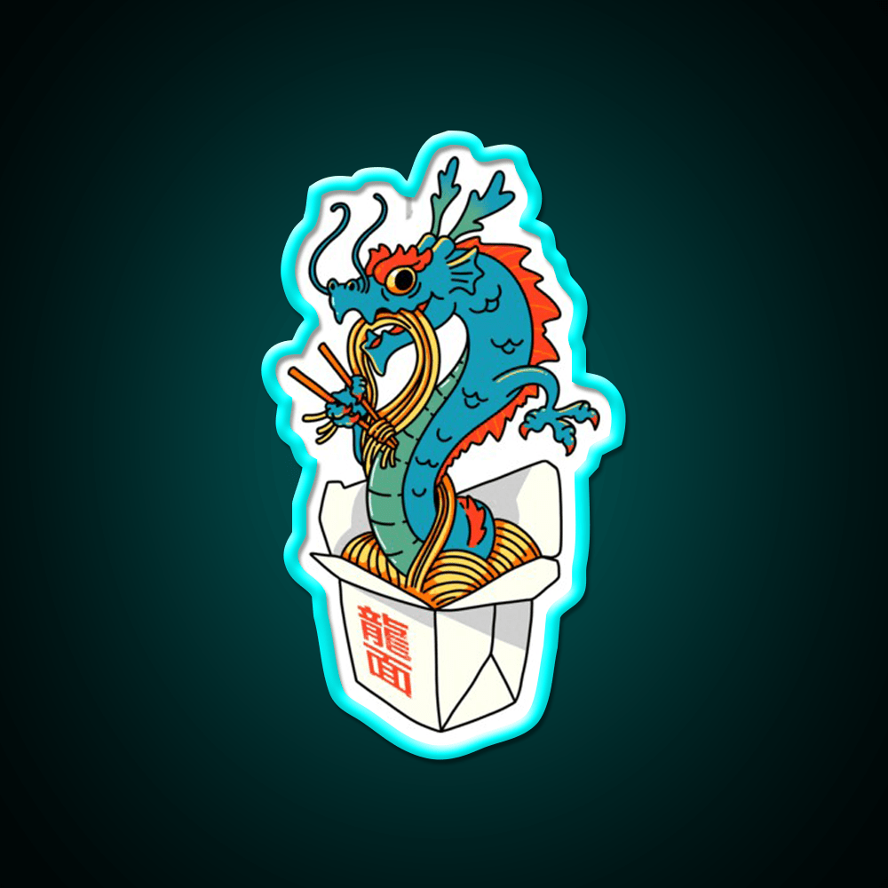 Dragon Noodles Led Neon Sign Chinese Food Rgb Color - Shineneon