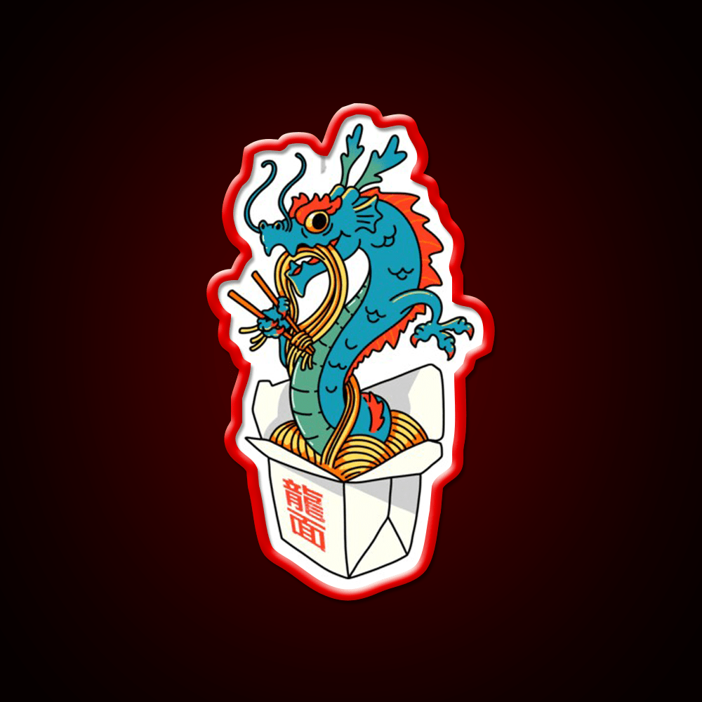 Dragon Noodles Led Neon Sign Chinese Food Rgb Color - Shineneon