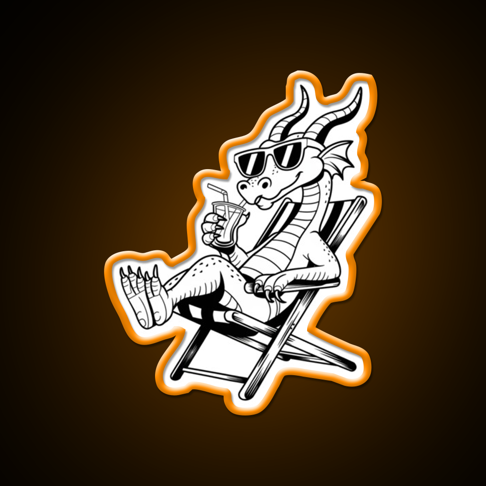 Dragon On Break Cocktail Bar Decor Led Neon Sign Rgb Color