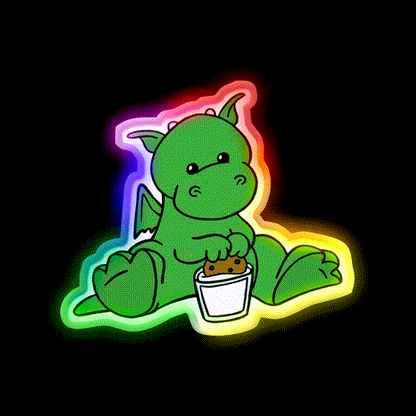 Dragon Snack Time Snack Food Led Neon Sign Rgb Color