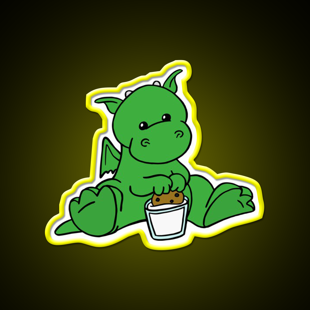 Dragon Snack Time Snack Food Led Neon Sign Rgb Color