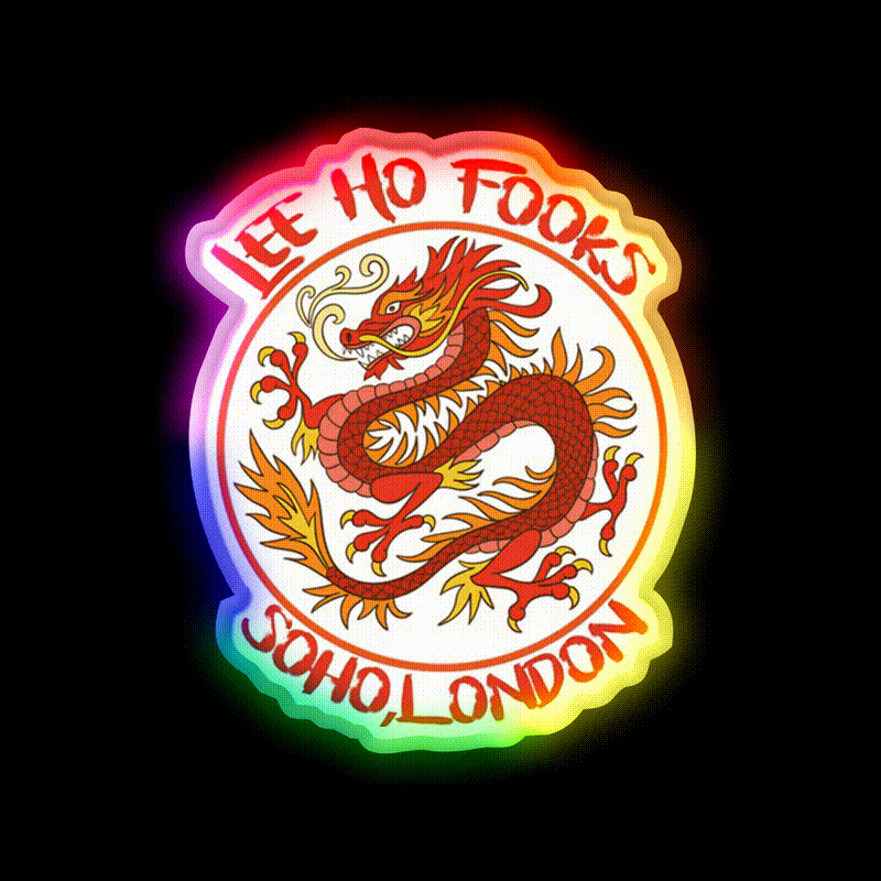 Dragon Vintage 90S Asian Cultural Led Neon Sign Rgb Color