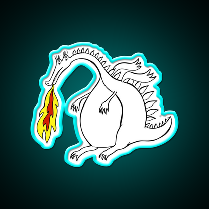 Dragon With Fire Asian Cultural Led Neon Sign Rgb Color