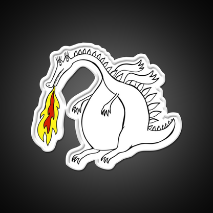 Dragon With Fire Asian Cultural Led Neon Sign Rgb Color