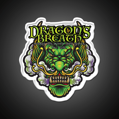 Dragons Breath Strain Art Hemp Inspired Green Leaf Led Neon Sign Rgb Color - Shineneon