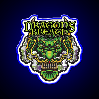 Dragons Breath Strain Art Hemp Inspired Green Leaf Led Neon Sign Rgb Color - Shineneon