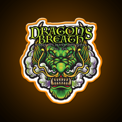 Dragons Breath Strain Art Hemp Inspired Green Leaf Led Neon Sign Rgb Color - Shineneon