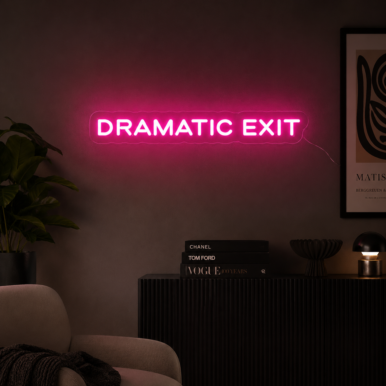 Dramatic Exit LED Neon Sign - 02 High-Converting Product Image