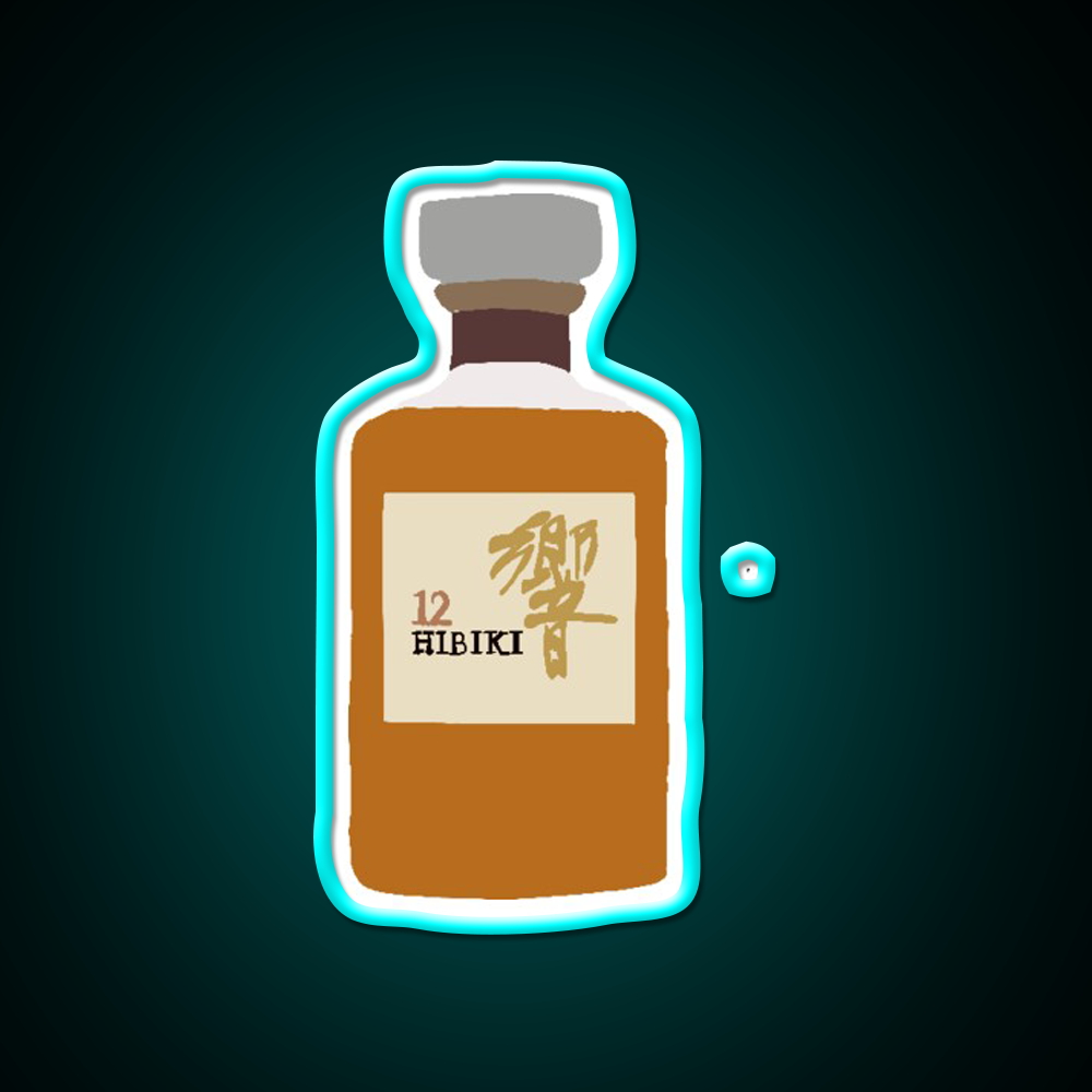 Drawn Hibiki 12 Whiskey Cocktail Bar Decor Led Neon Sign Rgb Color