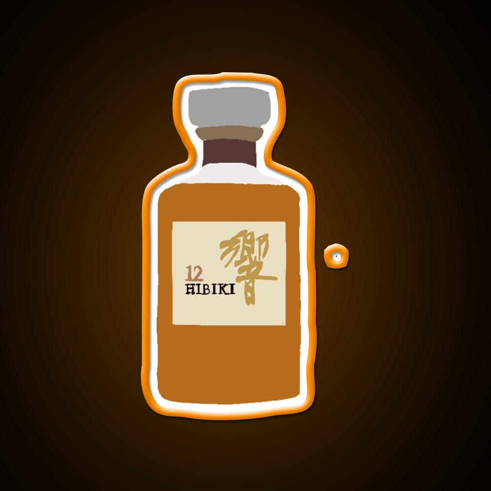 Drawn Hibiki 12 Whiskey Cocktail Bar Decor Led Neon Sign Rgb Color