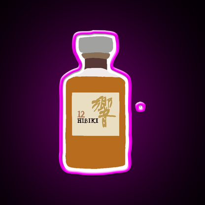 Drawn Hibiki 12 Whiskey Cocktail Bar Decor Led Neon Sign Rgb Color