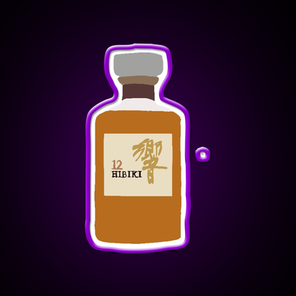 Drawn Hibiki 12 Whiskey Cocktail Bar Decor Led Neon Sign Rgb Color