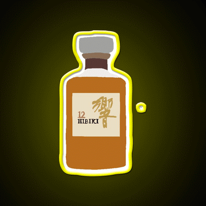 Drawn Hibiki 12 Whiskey Cocktail Bar Decor Led Neon Sign Rgb Color