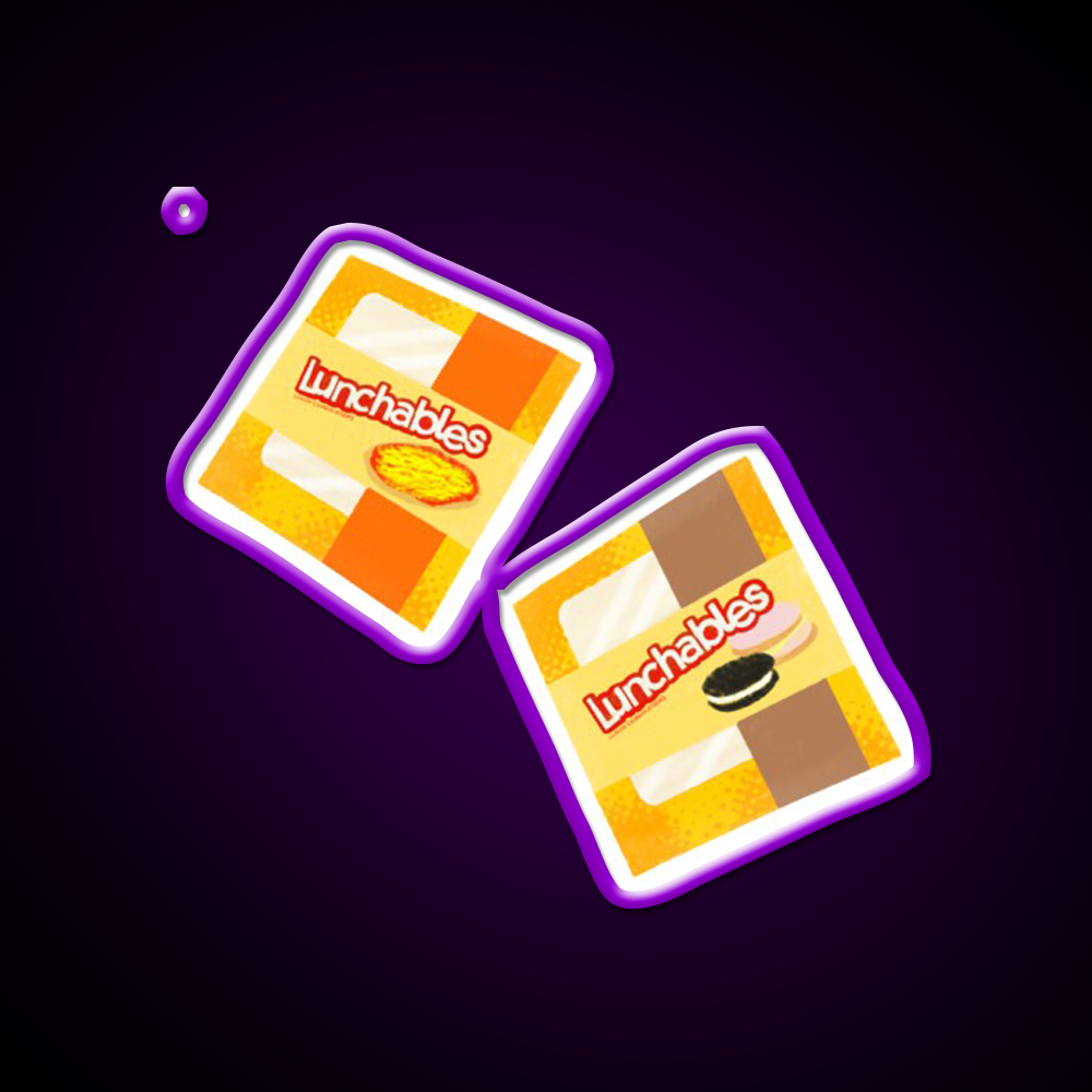 Drawn Lunchables Snack Food Led Neon Sign Rgb Color