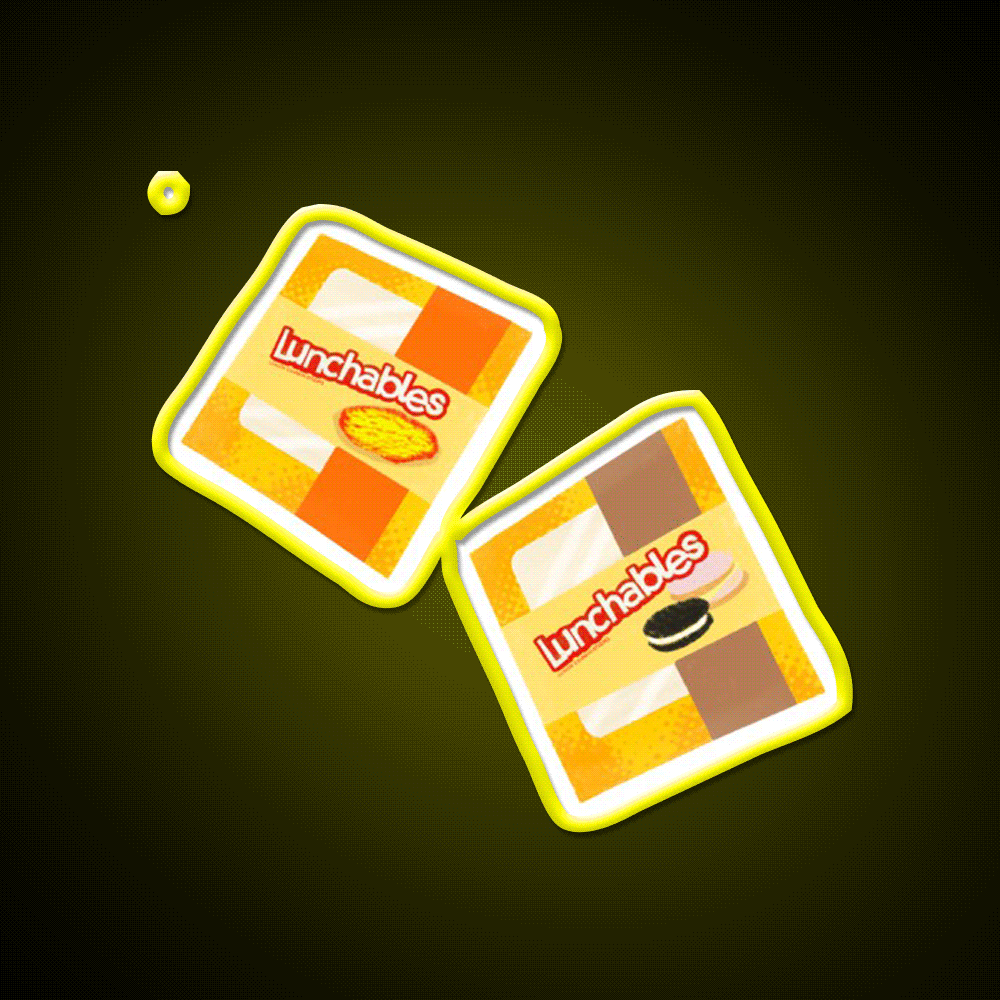 Drawn Lunchables Snack Food Led Neon Sign Rgb Color