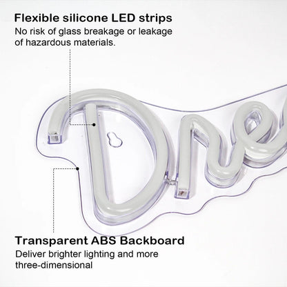 Dream Big Blue Led Neon Sign Bedroom Studio Wall Decor | Shineneon