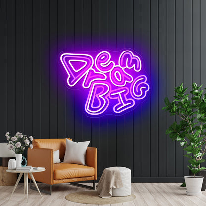 Dream Big Funny Neon Letters Wall Art Neon Led Signs - Shineneon