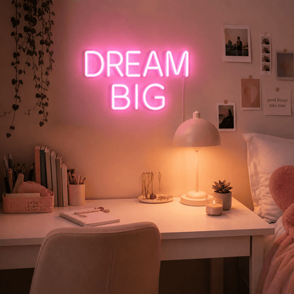 Dream Big LED Neon Sign Bedroom Decor - Shineneon