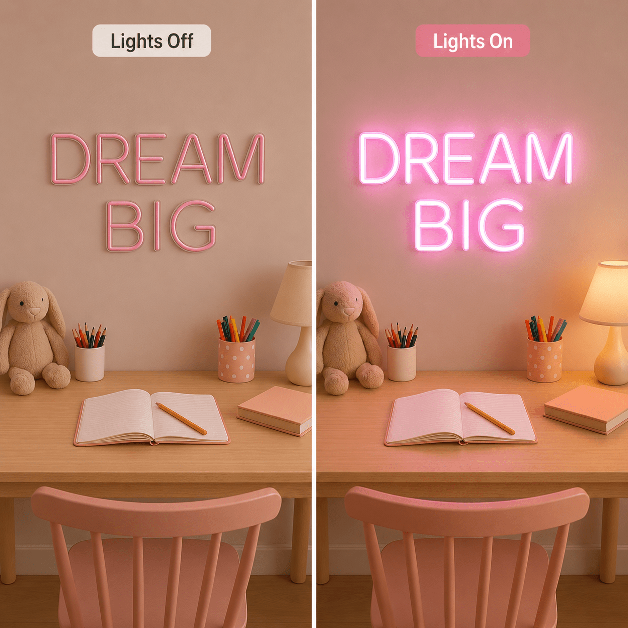 Dream Big LED Neon Sign Bedroom Decor - Shineneon