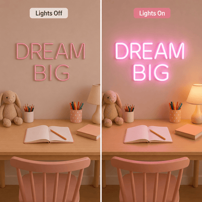 Dream Big LED Neon Sign Bedroom Decor - Shineneon