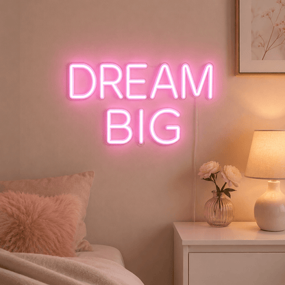 Dream Big LED Neon Sign Bedroom Decor - Shineneon