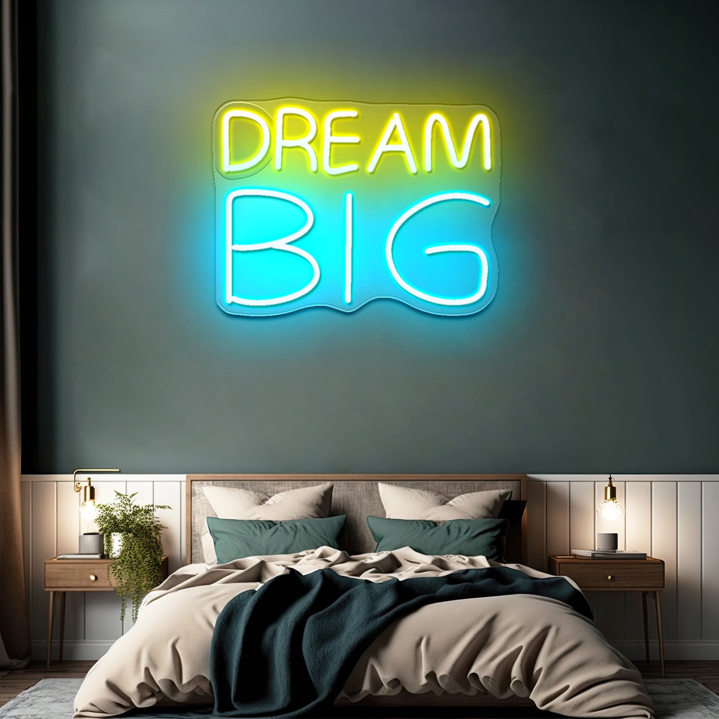 Dream big neon sign kids room wall decor led neon signs