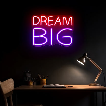 Dream big neon sign kids room wall decor led neon signs