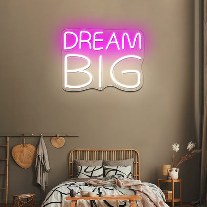 Dream big neon sign kids room wall decor led neon signs