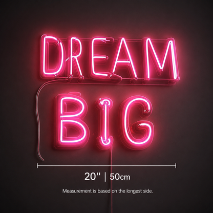 Dream Big Surrounded By Many Balloons LED Neon Sign - 04 Size Image