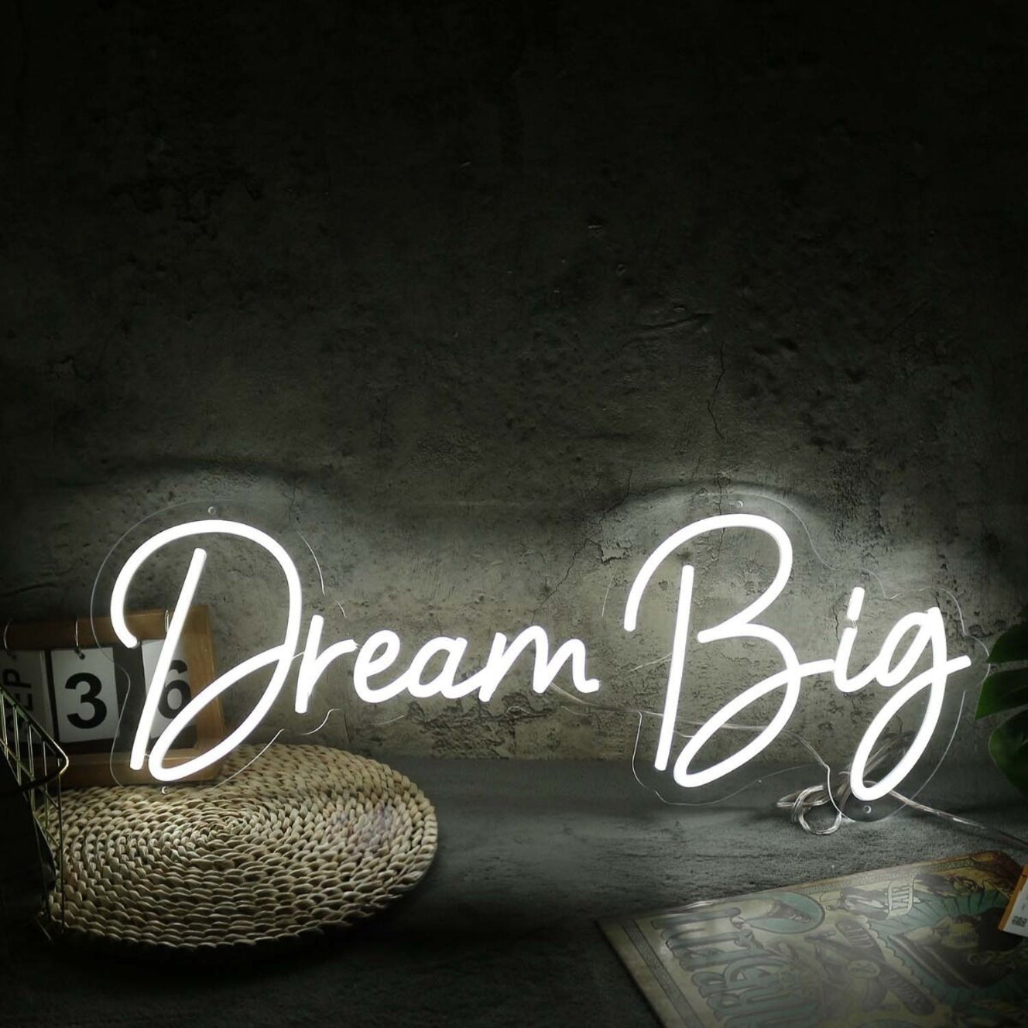 Dream Big White Led Neon Sign - Shineneon