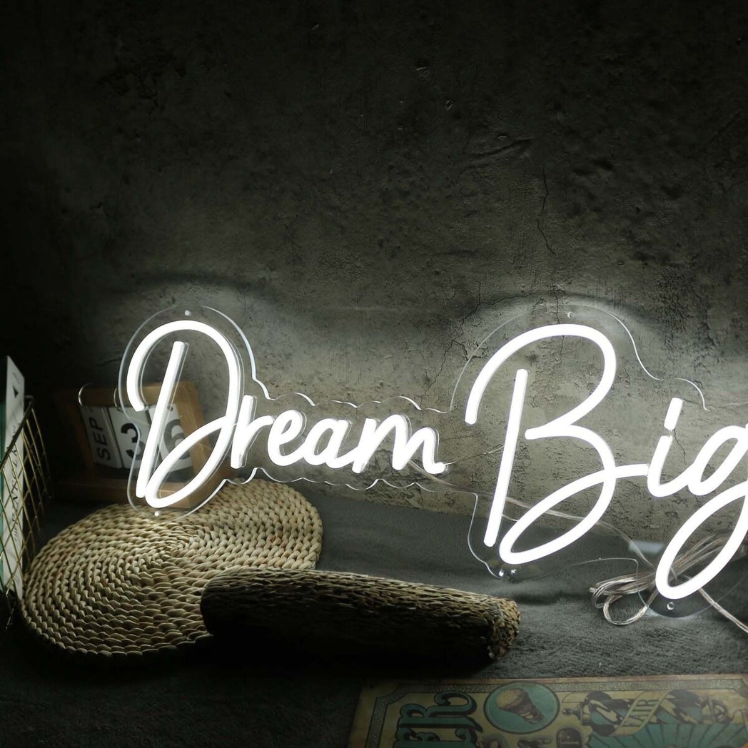 Dream Big White Led Neon Sign - Shineneon