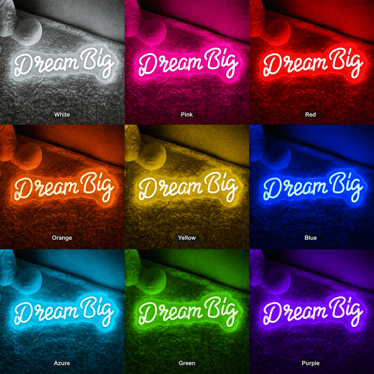 Dream Big Word Wall Light LED Neon Sign - Shineneon