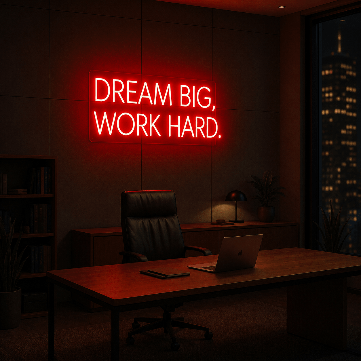 Dream Big Work Hard LED Neon Sign Home Wall Art - Shineneon