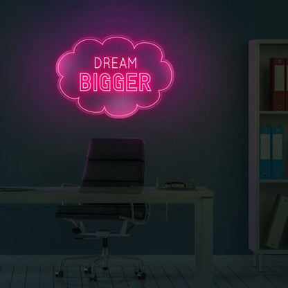 Dream Bigger Led Neon Sign For Motivational And Inspiring Decor | Shineneon