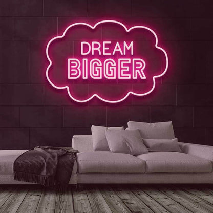 Dream Bigger Led Neon Sign For Wall Decor - Shineneon