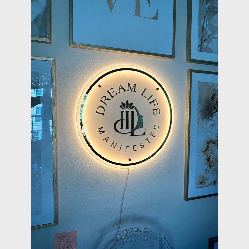 Dream Life Manifested Acrylic Business Logo Sign - Shineneon