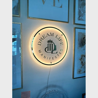Dream Life Manifested Acrylic Business Logo Sign - Shineneon