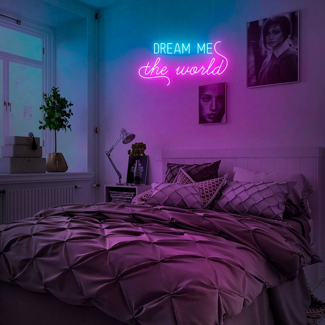 Dream Me The World Led Sign Business Neon Sign