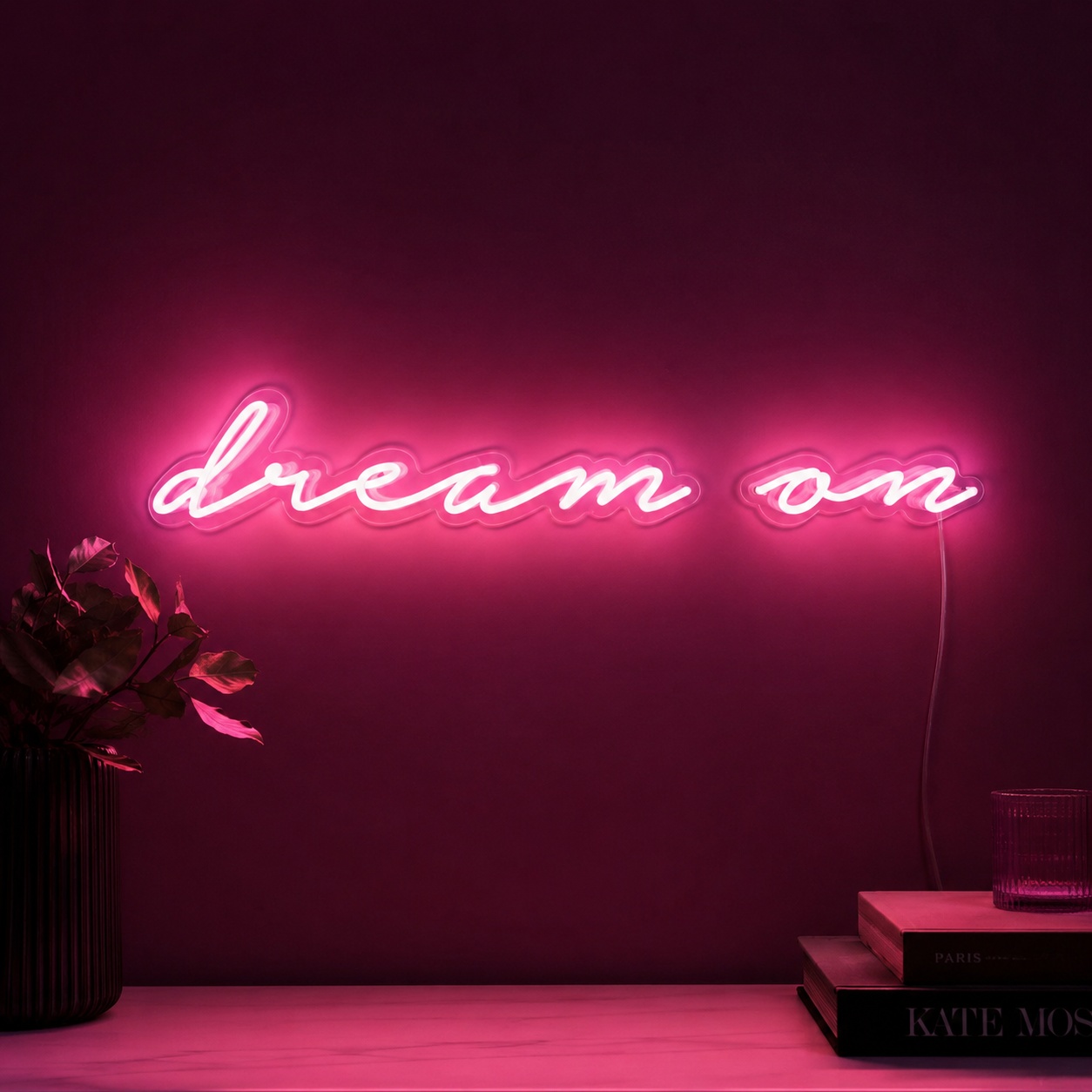 Dream On LED Neon Sign Home Wall Art - 02 High-Converting Product Image