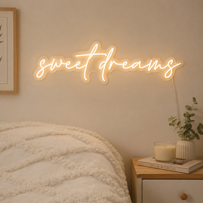 Dream Script Bedroom Square LED Neon Sign Wall Art main product image